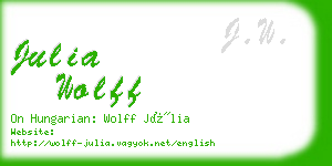 julia wolff business card